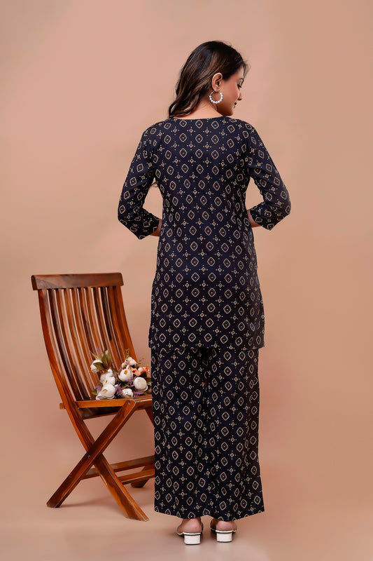 Printed Tunic With Trousers