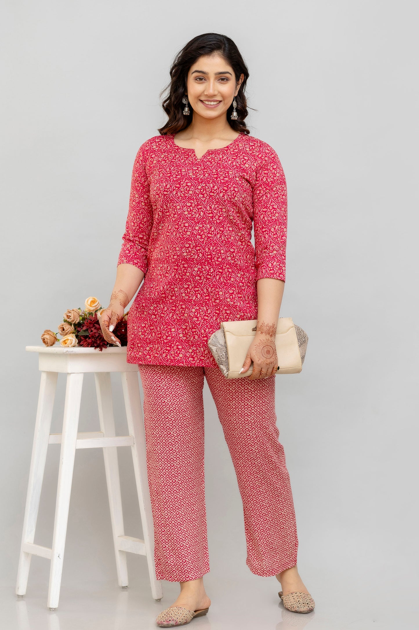 Printed Tunic With Trousers