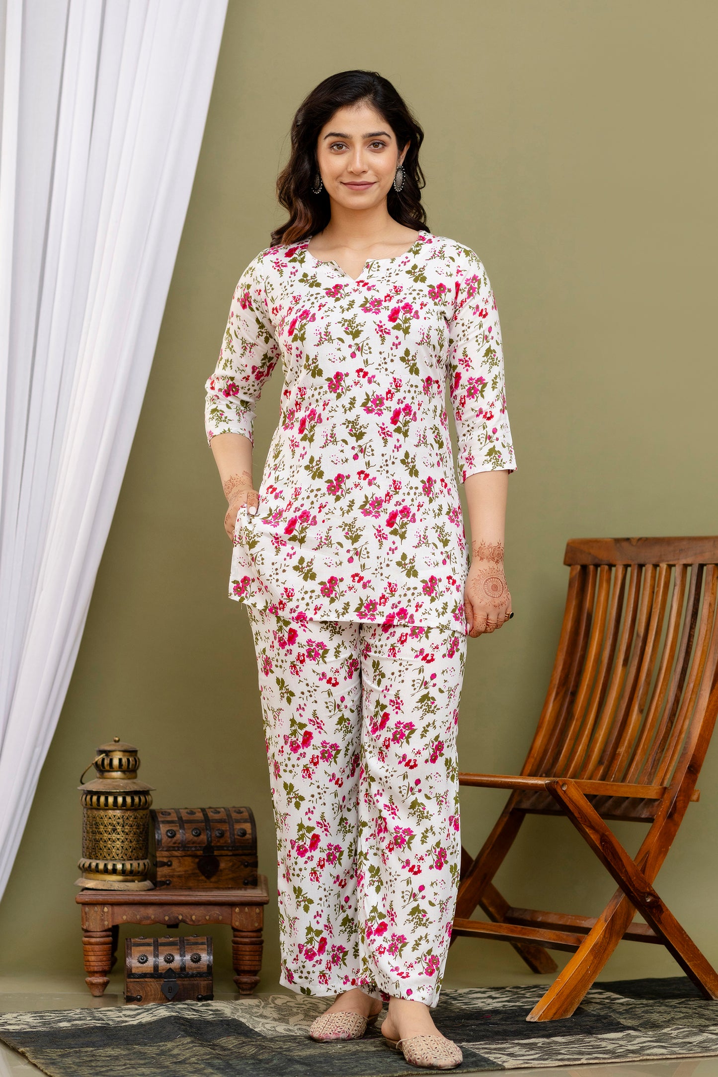 Printed Tunic With Trousers