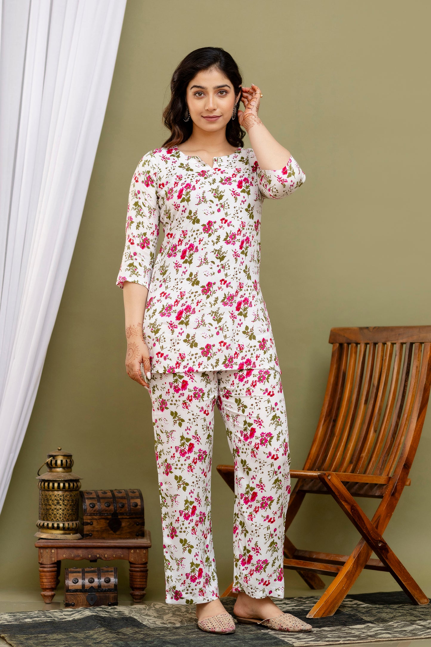 Printed Tunic With Trousers