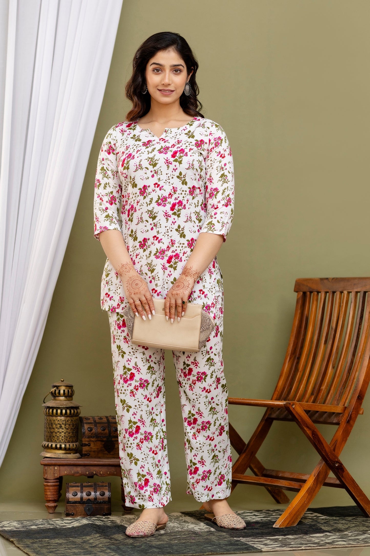 Printed Tunic With Trousers