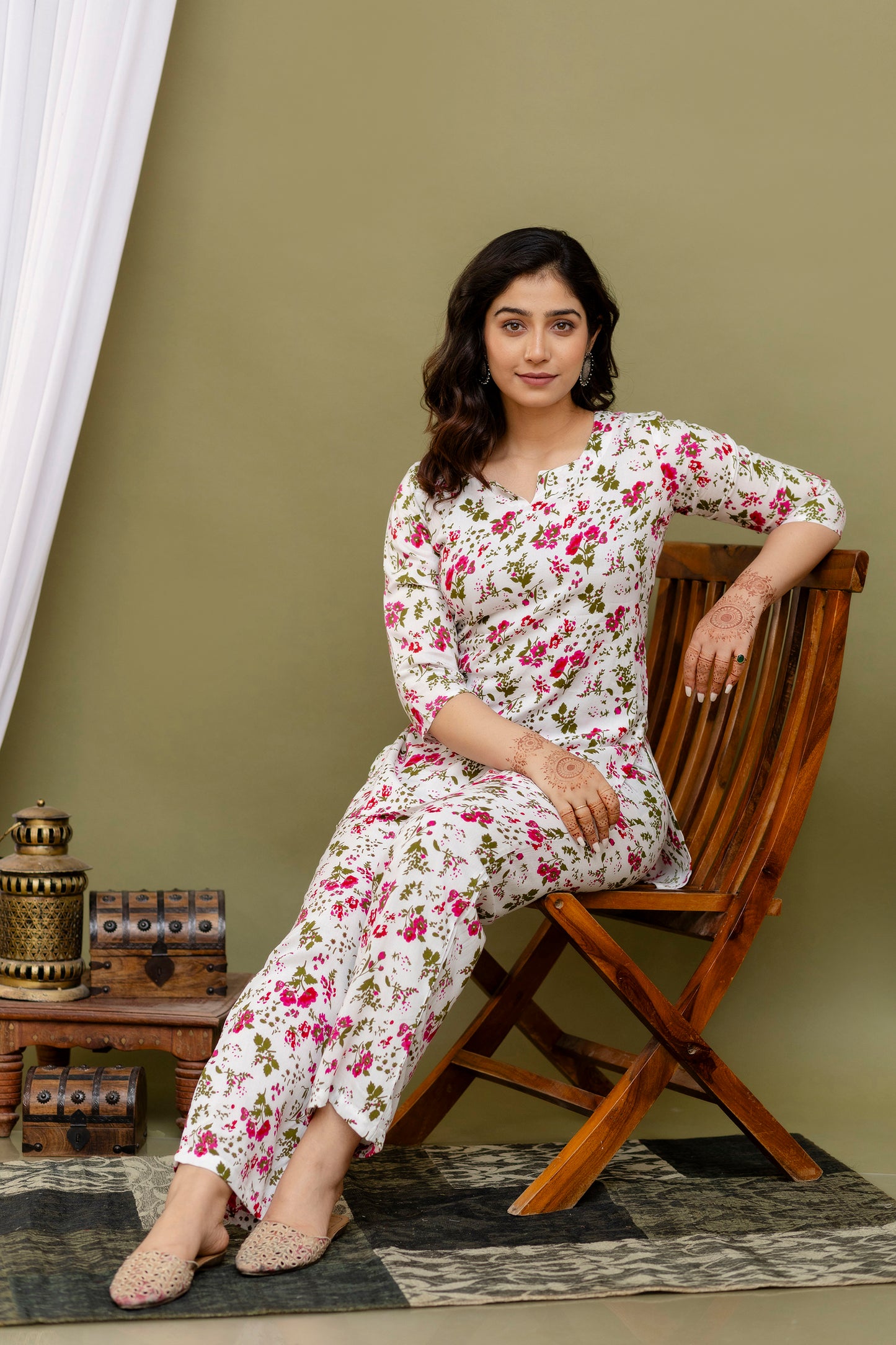 Printed Tunic With Trousers