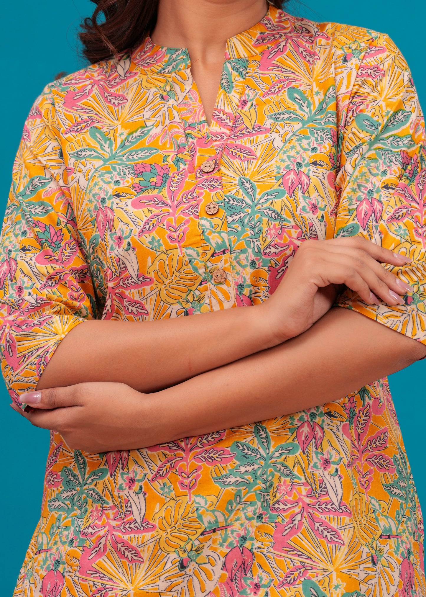 Printed Pure Cotton Top & Trousers Night Suits