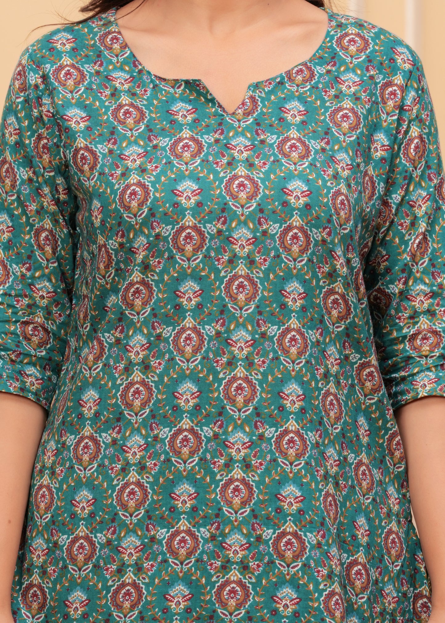 Printed Pure Cotton Top & Trousers Night Suits