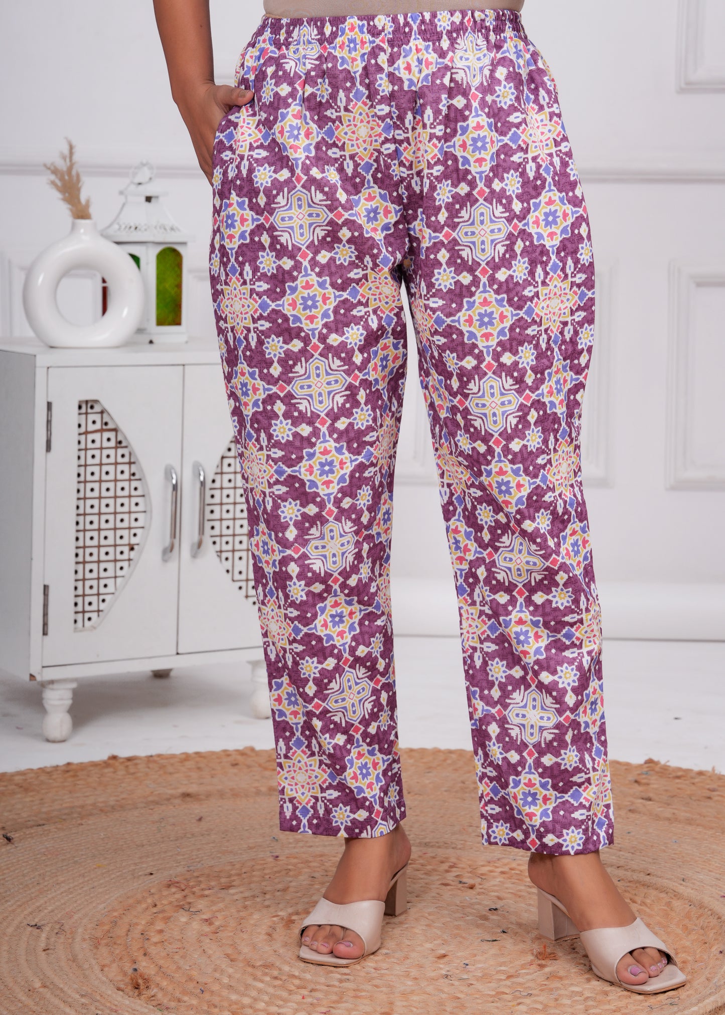 Printed Pure Cotton Tunic With Trousers Co-Ords