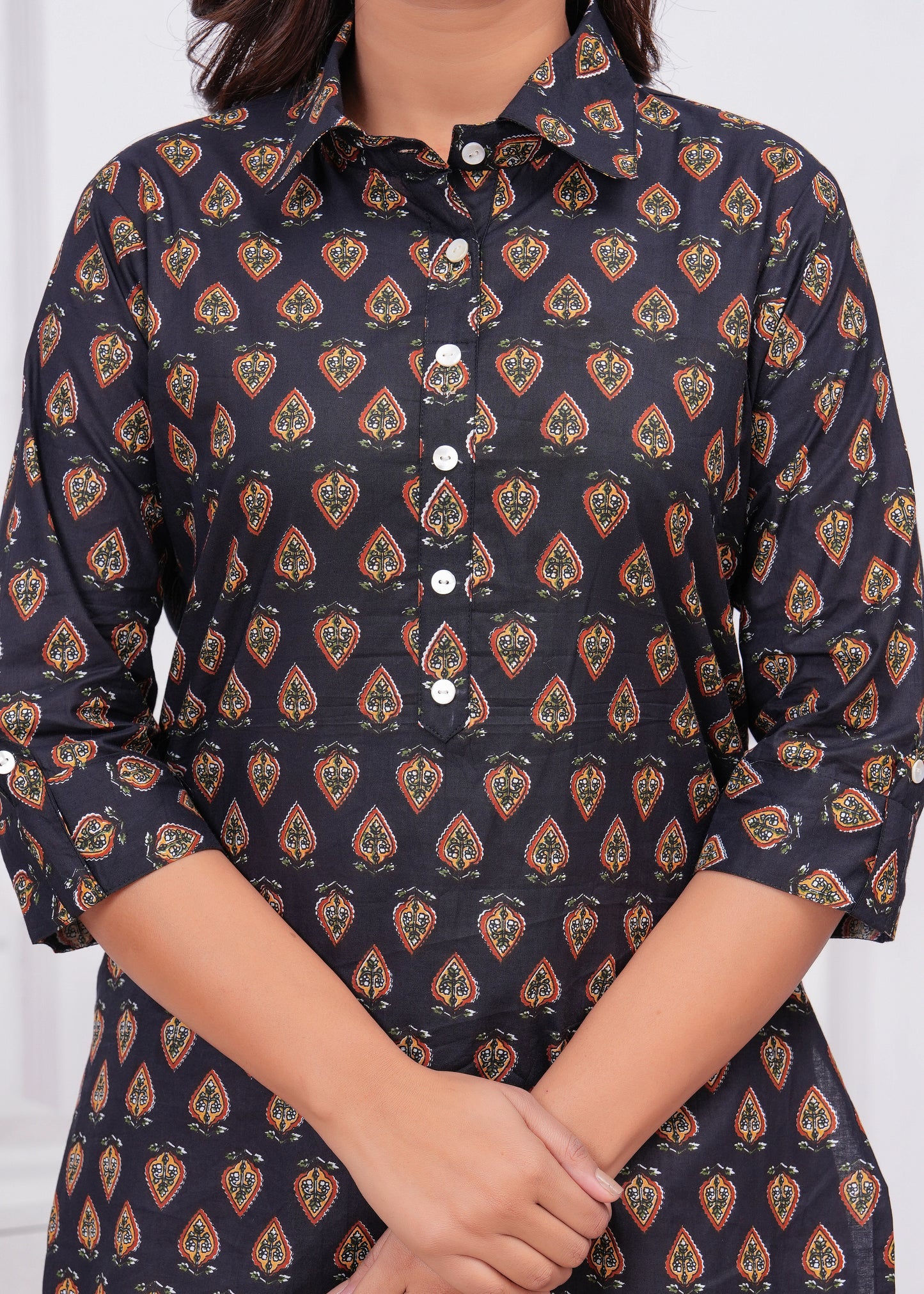 Printed Pure Cotton Tunic With Trousers Co-Ords