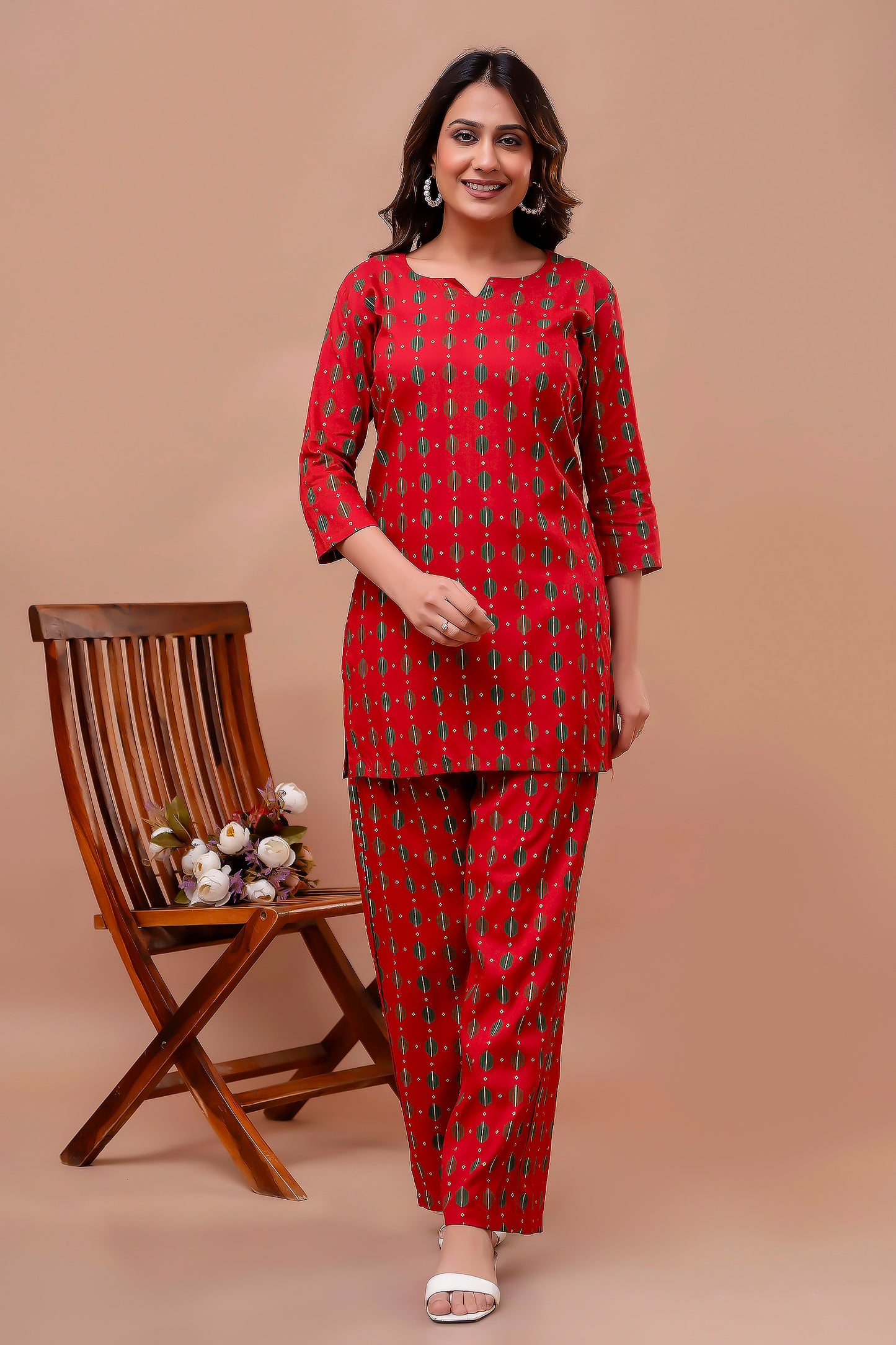 Printed Tunic With Trousers