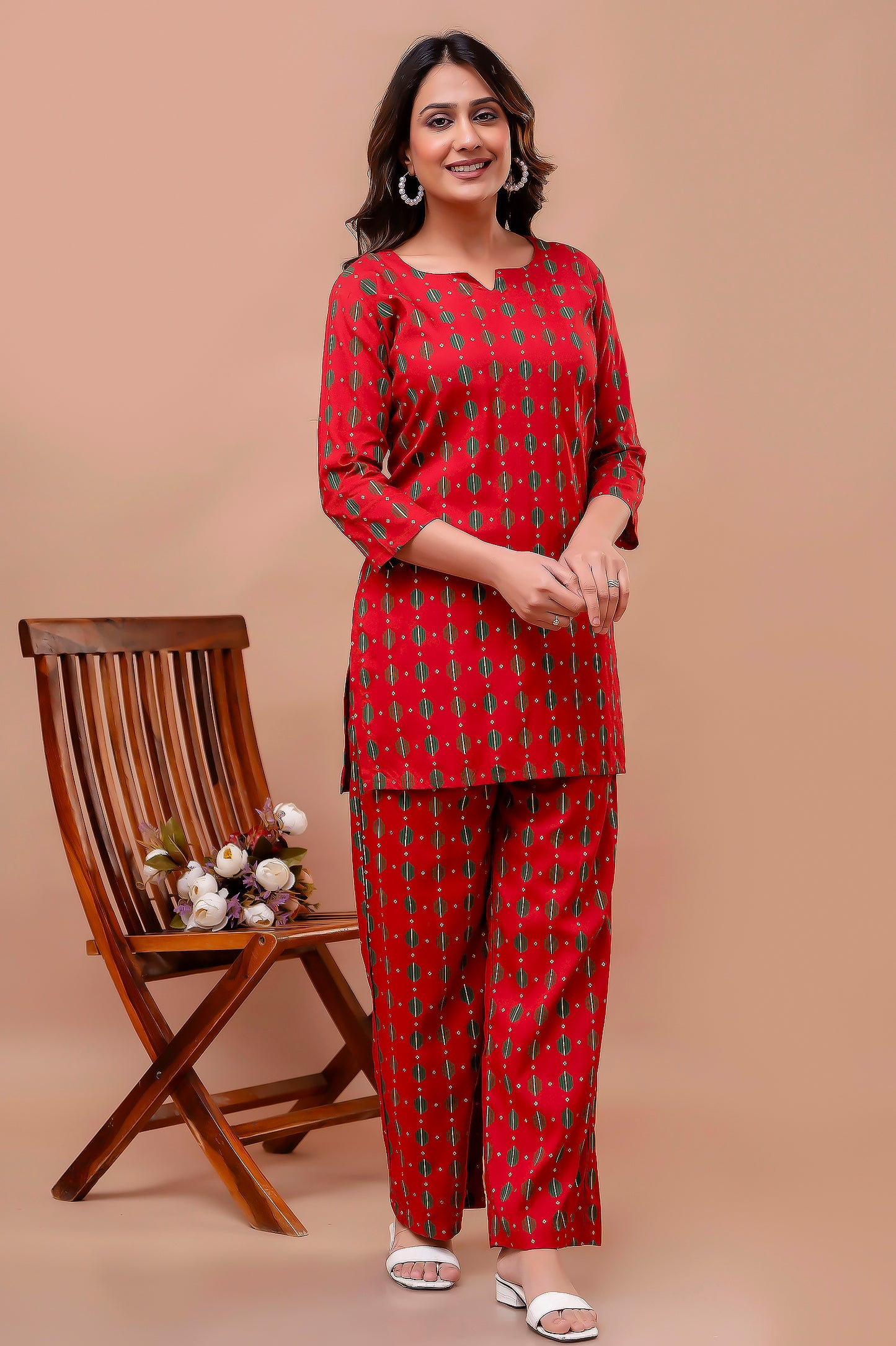Printed Tunic With Trousers