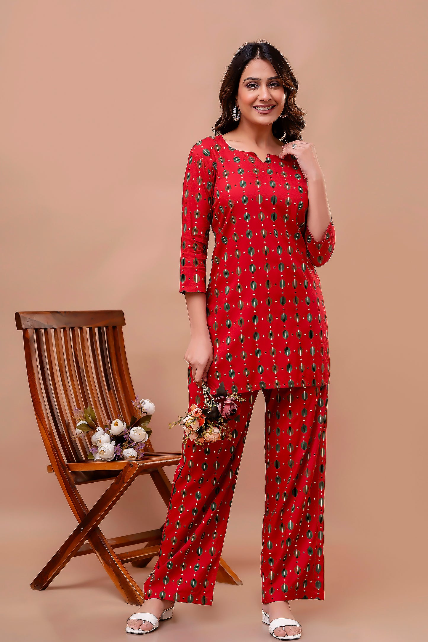 Printed Tunic With Trousers