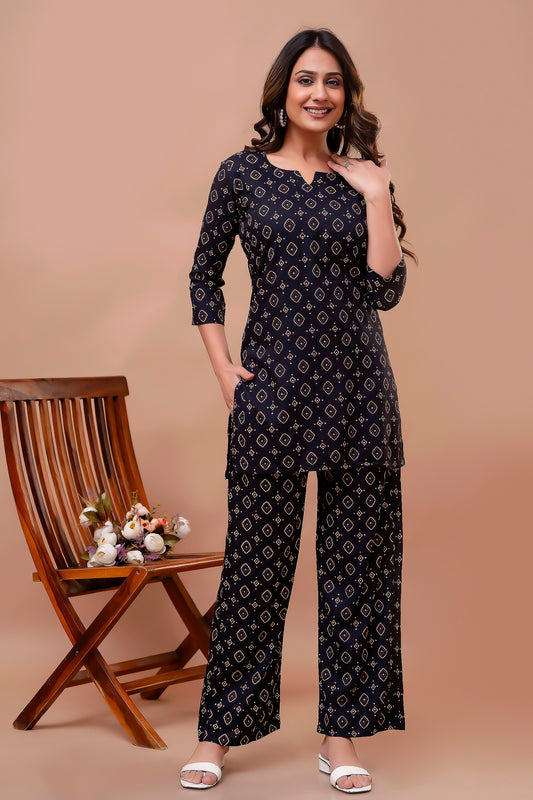 Printed Tunic With Trousers