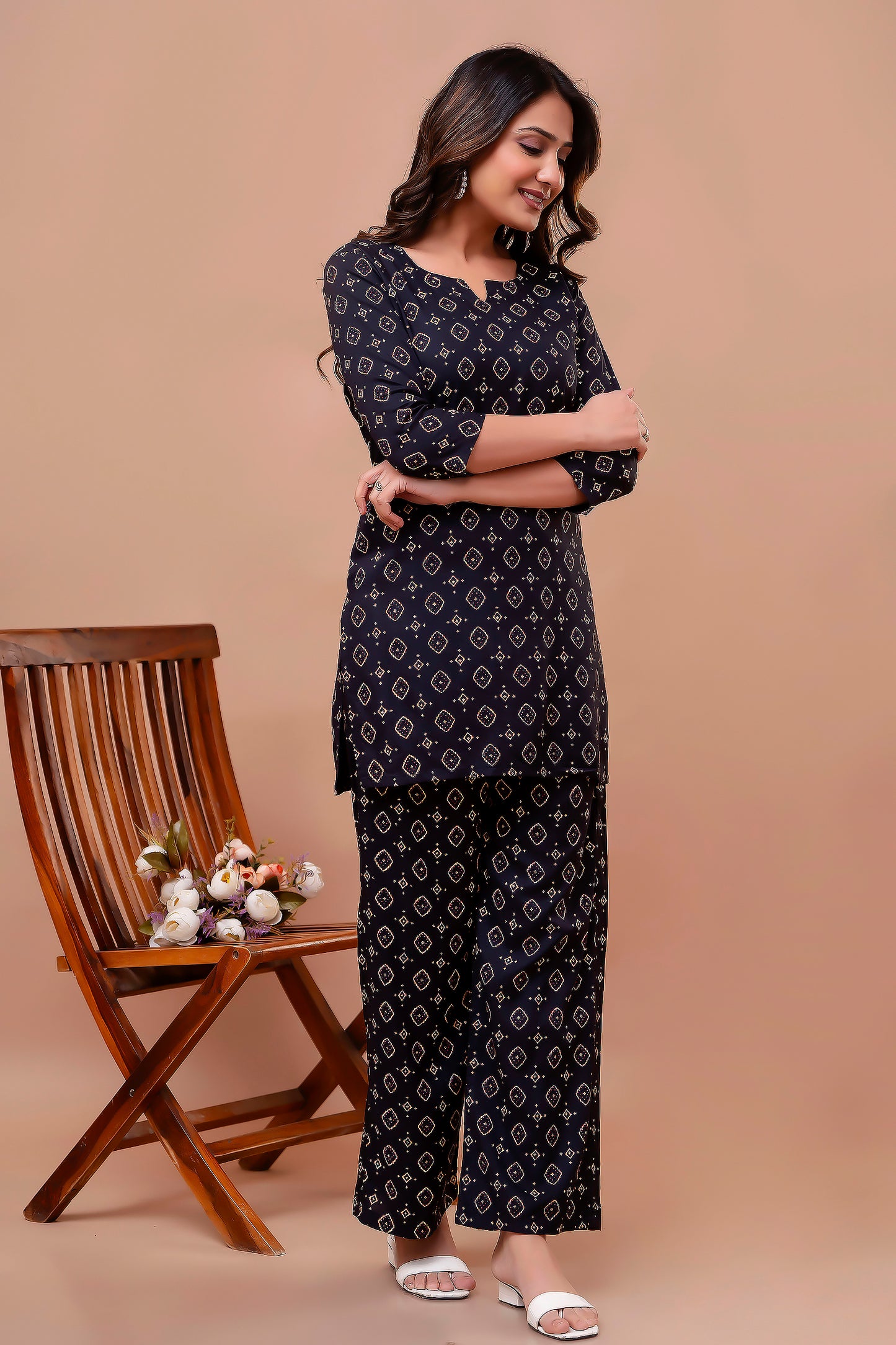 Printed Tunic With Trousers