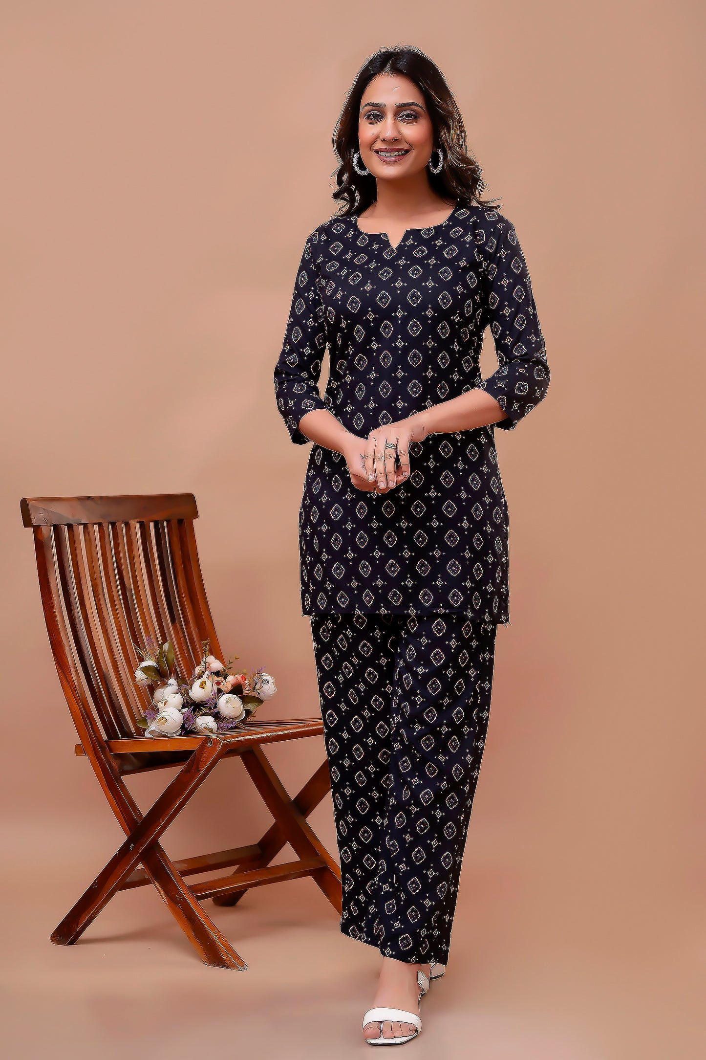 Printed Tunic With Trousers