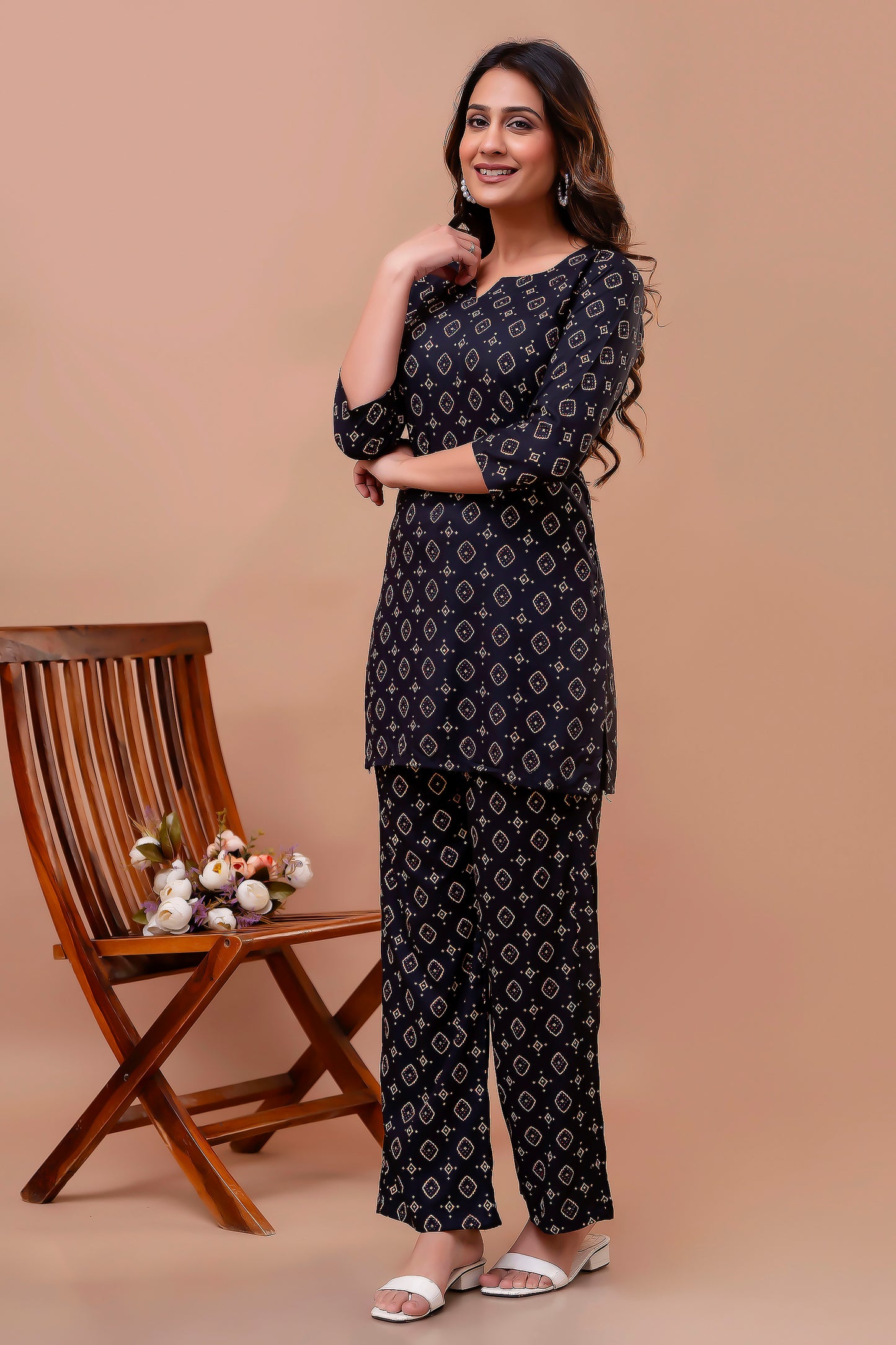 Printed Tunic With Trousers