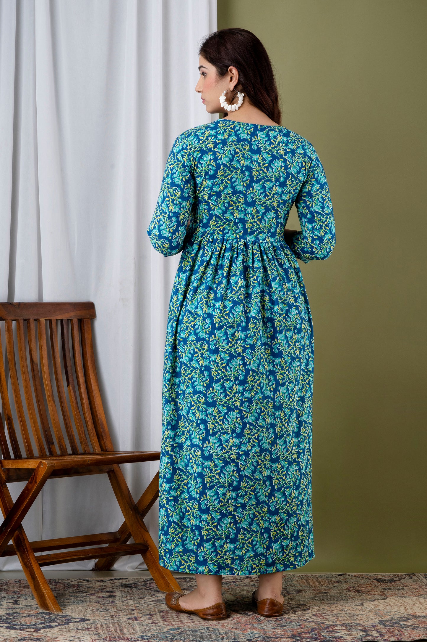 Floral Print Maternity Maxi Dress