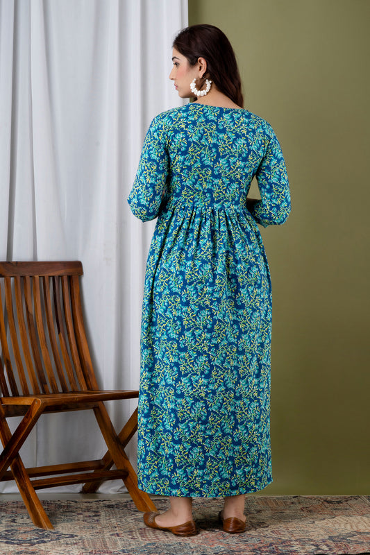 Floral Print Maternity Maxi Dress